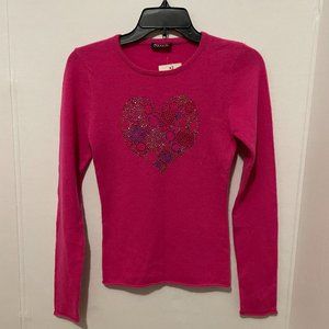 Allen B. By Allen Schwartz Fuchsia Pink Cashmere Sweater